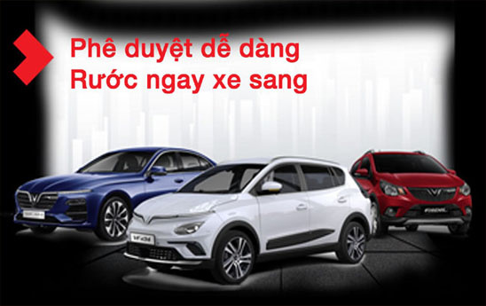 Techcombank thẩm định hạn mức vay 100% trực truyến cho xe VinFast