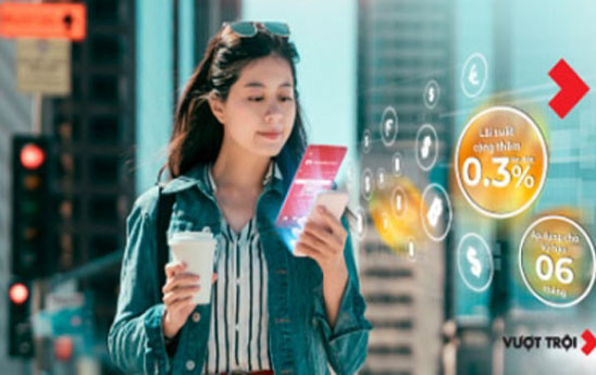 Techcombank ưu đãi lãi suất khi gửi tiền online kỳ hạn 6 tháng