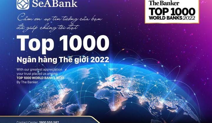 The Banker xếp SeABank trong “Top 1000 Ngân hàng thế giới 2022”