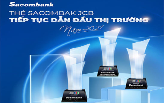 Thẻ Sacombank JCB tiếp tục dẫn đầu thị trường