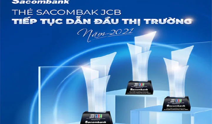 Thẻ Sacombank JCB tiếp tục dẫn đầu thị trường