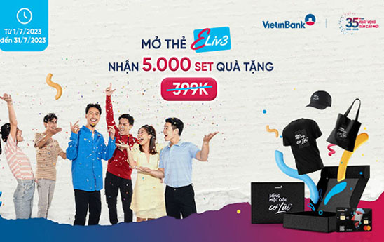 VietinBank: Thêm 5.000 quà tặng siêu độc dành riêng cho chủ thẻ kép Eliv3