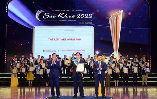 Top sản phẩm công nghệ Agribank đạt giải Sao Khuê