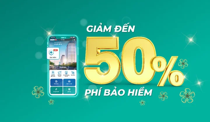 Ưu đãi giảm phí tới 50% cho khách hàng mua bảo hiểm trực tuyến trên trên BIDV SmartBanking