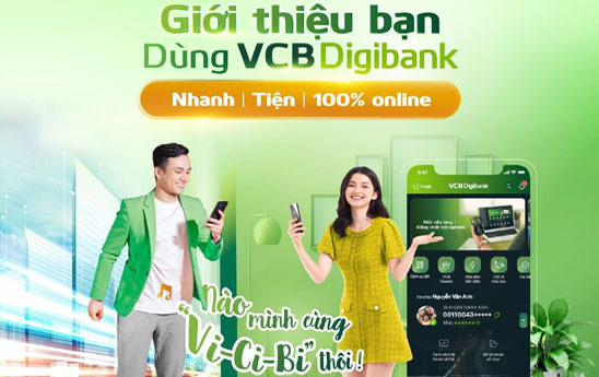 VCB Digibank tích hợp thêm tính năng “Giới thiệu bạn”