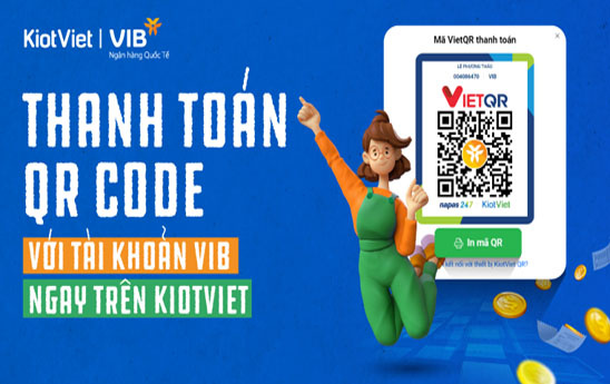 VIB mang giải pháp thanh toán Digi Invoice giao dịch bằng QR dành cho chủ shop KiotViet