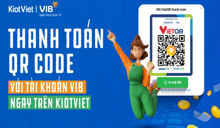VIB mang giải pháp thanh toán Digi Invoice giao dịch bằng QR dành cho chủ shop KiotViet