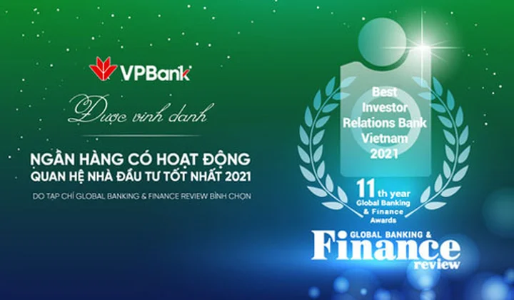 VPBank - ngân hàng duy nhất của Việt Nam đoạt giải thưởng quốc tế “Best IR 2021”