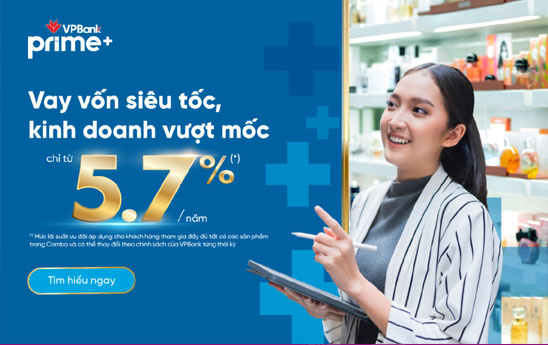 VPBank cho vay kinh doanh với lãi suất chỉ từ 5,7%/năm