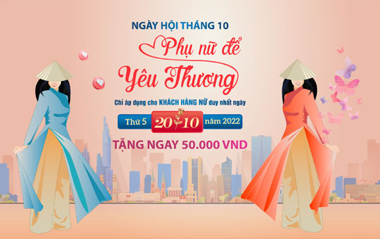 VietABank EzMobile khuyến mãi nhân ngày Phụ nữ Việt Nam 20/10