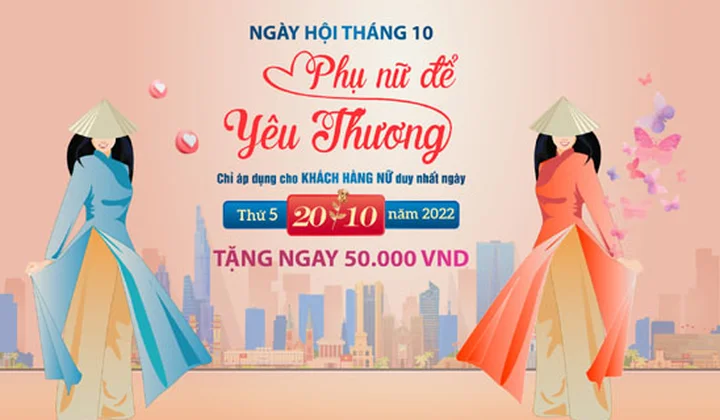 VietABank EzMobile khuyến mãi nhân ngày Phụ nữ Việt Nam 20/10