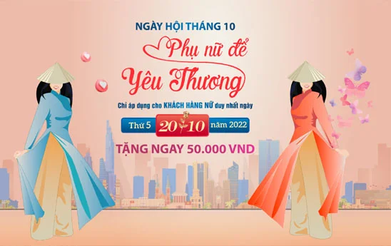 VietABank EzMobile khuyến mãi nhân ngày Phụ nữ Việt Nam 20/10