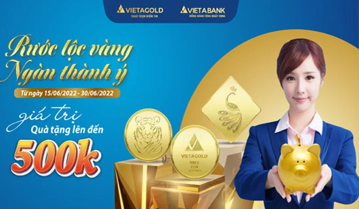 VietABank tặng Voucher mua vàng tại VIETAGOLD