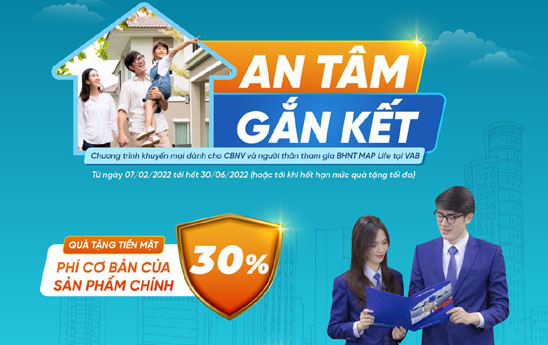 VietABank tặng tới 30% phí mua bảo hiểm nhân thọ MAP Life