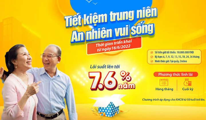 VietABank triển khai chương trình ưu đãi “Tiết kiệm trung niên - An nhiên vui sống”