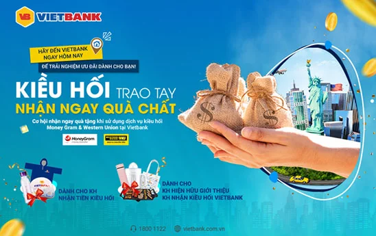 Vietbank ưu đãi khách hàng nhận kiều hối