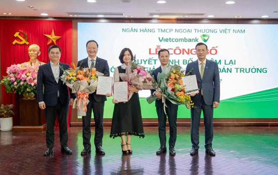 Vietcombank bổ nhiệm lại 2 Phó Tổng Giám đốc và 1 Kế toán trưởng