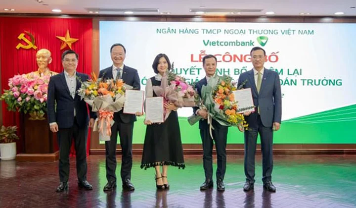 Vietcombank bổ nhiệm lại 2 Phó Tổng Giám đốc và 1 Kế toán trưởng