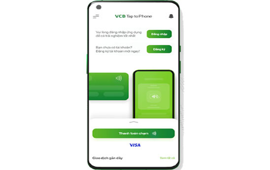 Vietcombank triển khai giải pháp thanh toán chạm trên di động