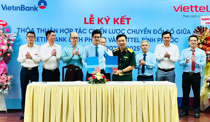 VietinBank Bình Phước hợp tác với Viettel Bình Phước về chuyển đổi số