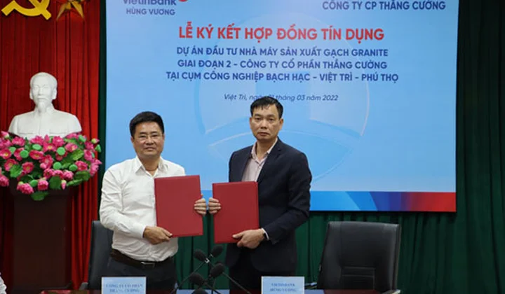 VietinBank Hùng Vương ký kết Hợp đồng tài trợ vốn cho Công ty Cổ phần Thắng Cường