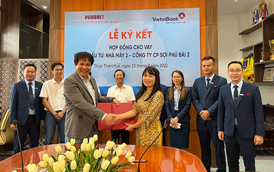 VietinBank Nam Thừa Thiên Huế cấp tín dụng 210 tỷ đồng tài trợ dự án của CTCP Sợi Phú Bài 2