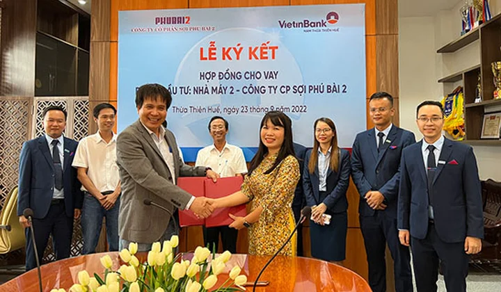 VietinBank Nam Thừa Thiên Huế cấp tín dụng 210 tỷ đồng tài trợ dự án của CTCP Sợi Phú Bài 2