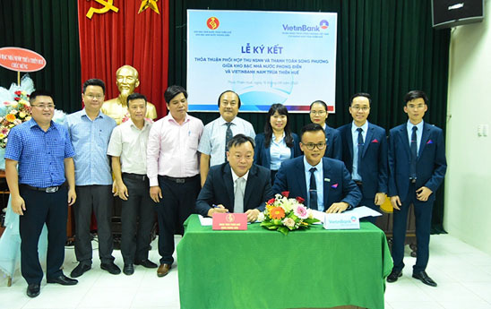 VietinBank Nam Thừa Thiên Huế ký thỏa thuận với KBNN huyện Phong Điền về thu NSNN và thanh toán song phương