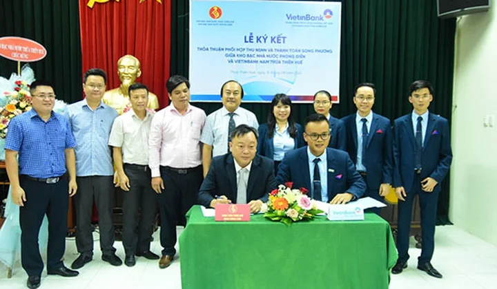 VietinBank Nam Thừa Thiên Huế ký thỏa thuận với KBNN huyện Phong Điền về thu NSNN và thanh toán song phương