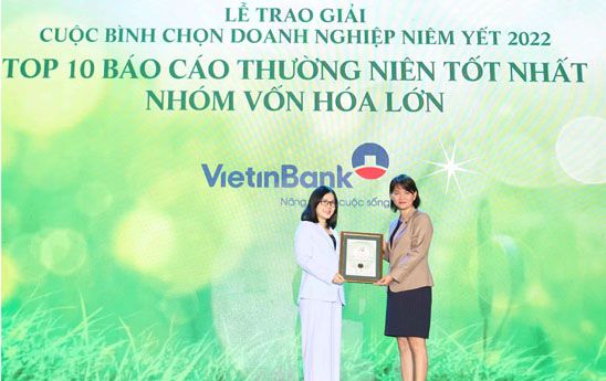 VietinBank được bình chọn Top 10 Báo cáo thường niên tốt nhất năm thứ 3 liên tiếp