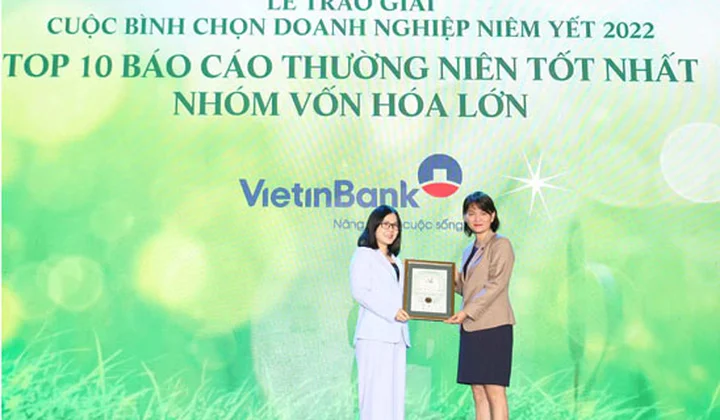 VietinBank được bình chọn Top 10 Báo cáo thường niên tốt nhất năm thứ 3 liên tiếp