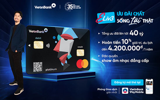 VietinBank ra mắt thẻ Eliv3 phiên bản vật lý