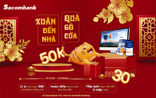 “Xuân đến nhà Quà gõ cửa” tại Sacombank