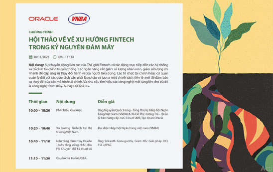 Thư mời tham dự Hội thảo trực tuyến về xu hướng fintech trong kỷ nguyên đám mây