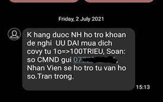 Nở rộ lừa vay tiêu dùng hỗ trợ khó khăn do dịch Covid-19