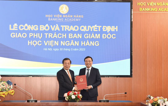 Ông Mai Thanh Quế được giao phụ trách Ban Giám đốc Học viện Ngân hàng