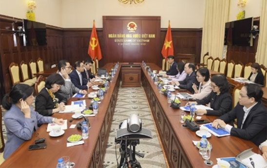 Phó Thống đốc Thường trực Ngân hàng Nhà nước Việt Nam Đào Minh Tú tiếp lãnh đạo UOB