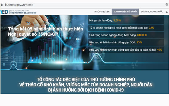 Ra mắt cổng thông tin hỗ trợ cộng đồng doanh nghiệp
