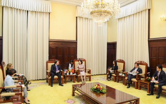 Thống đốc Nguyễn Thị Hồng tiếp Đại sứ Đặc mệnh toàn quyền Hoa Kỳ tại Việt Nam