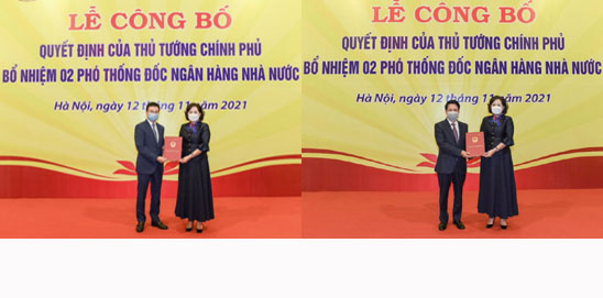 Thủ tướng Chính phủ bổ nhiệm 2 Phó Thống đốc Ngân hàng Nhà nước