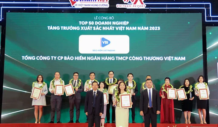 VBI được vinh danh Top 50 Doanh nghiệp tăng trưởng xuất sắc nhất Việt Nam năm 2023