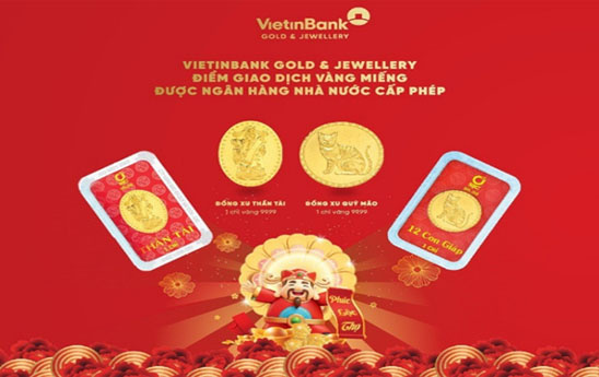 VietinBank Gold & Jewellery giới thiệu 3 mẫu sản phẩm vàng “Thần Tài”