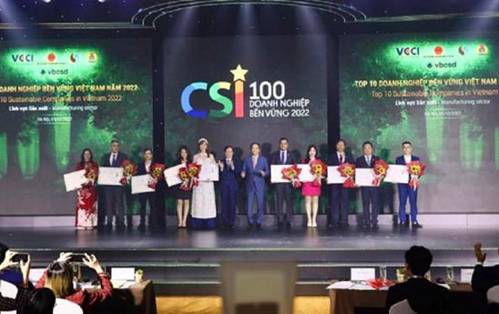 Vinh danh 100 doanh nghiệp bền vững Việt Nam 2022