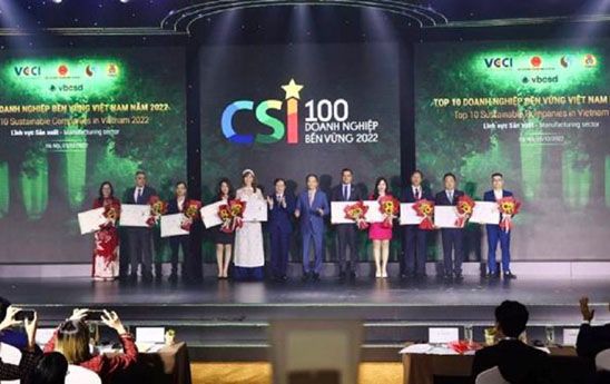 Vinh danh 100 doanh nghiệp bền vững Việt Nam 2022