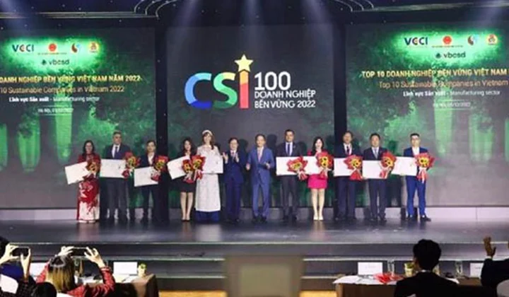 Vinh danh 100 doanh nghiệp bền vững Việt Nam 2022