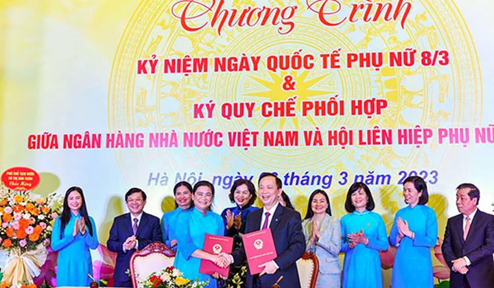Ngân hàng Nhà nước Việt Nam ký kết quy chế phối hợp với Hội Liên hiệp Phụ nữ Việt Nam