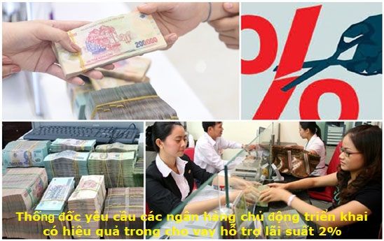 Thống đốc yêu cầu các ngân hàng chủ động triển khai có hiệu quả trong cho vay hỗ trợ lãi suất 2%