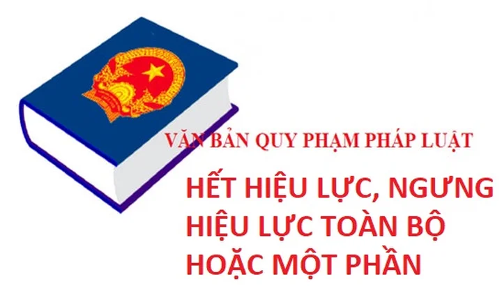 Danh mục văn bản quy phạm pháp luật hết hiệu lực, ngưng hiệu lực toàn bộ hoặc một phần