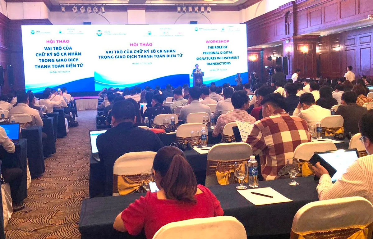 Quang cảnh hội thảo Vai trò của chữ ký số trong các giao dịch thanh toán điện tử
