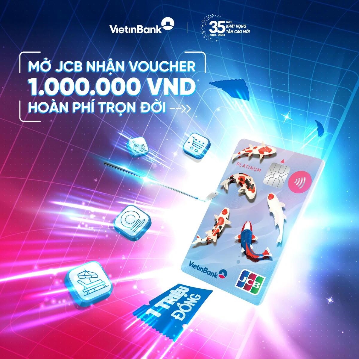 VietinBank ra mắt sản phẩm thẻ VietinBank JCB Platinum, có thiết kế hiện đại mang đậm giá trị văn hóa Nhật Bản cùng nhiều ưu đãi (Ảnh: Vietinbank).